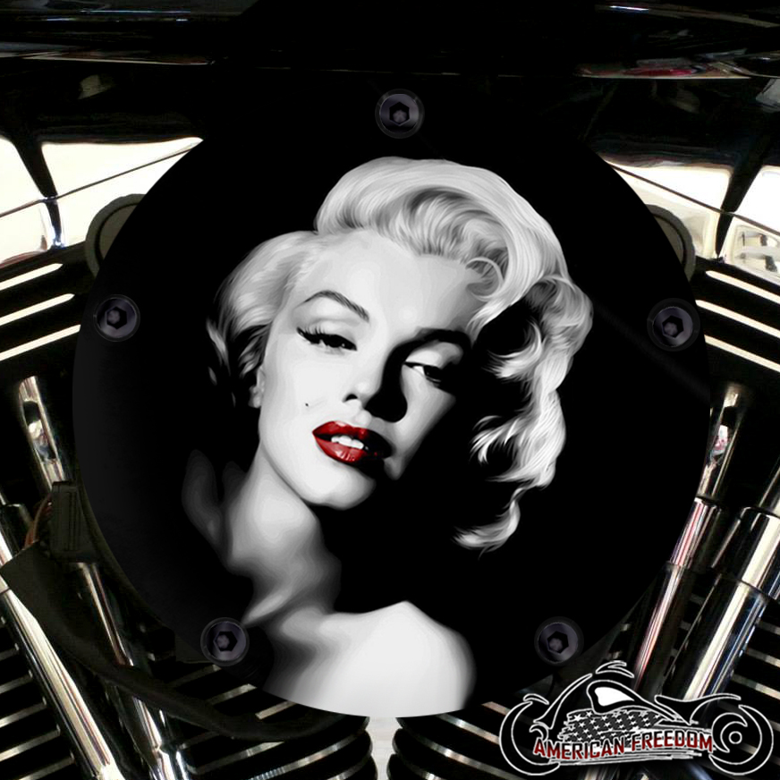 Harley Davidson High Flow Air Cleaner Cover - Marilyn Red Lips